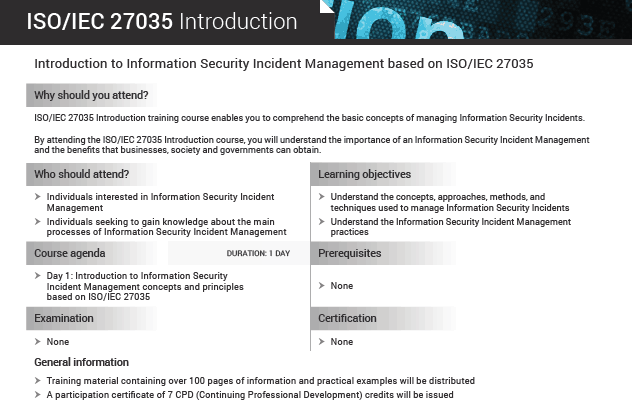 Information Security Incident Management Introduction - ISO 27035